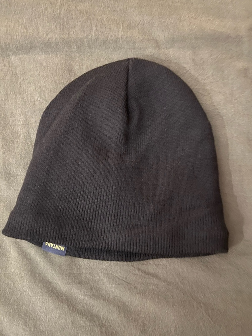 Black Fleece Lined Beanie - Unisex Winter Hat